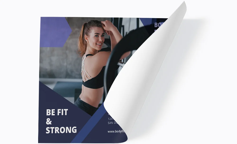 Leták jednostranný, šířka