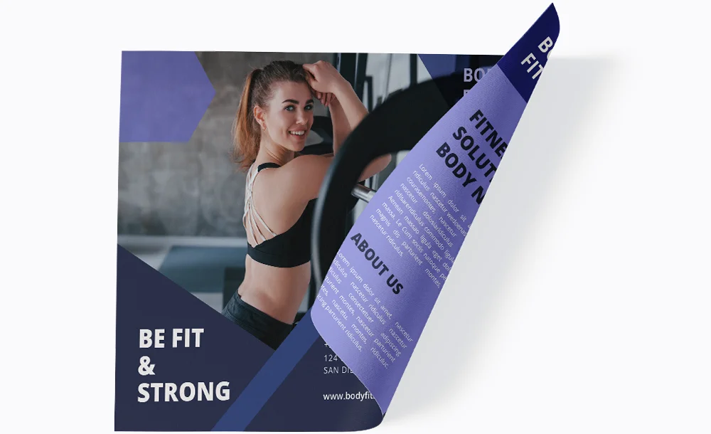 Leták oboustranný, šířka