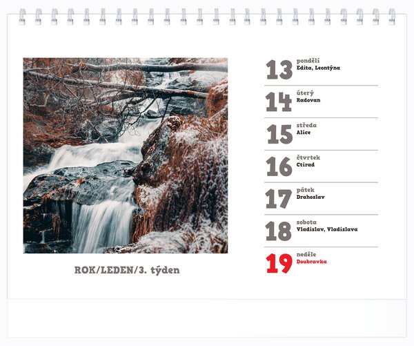 Týdenní, velké číslice