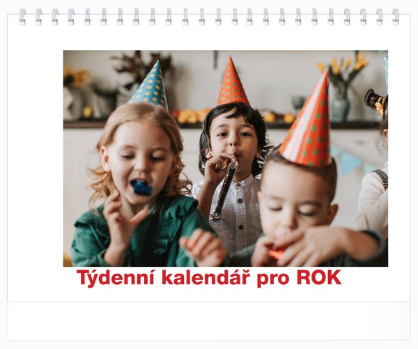 Tydenní, malé číslice, barevný, s okénky