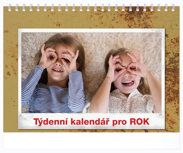 Tydenní, malé číslice, plech s okénky