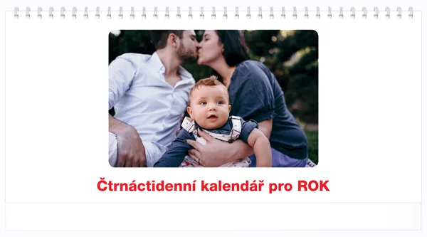 Stolní čtrnáctidenní, malé číslice, s okénky