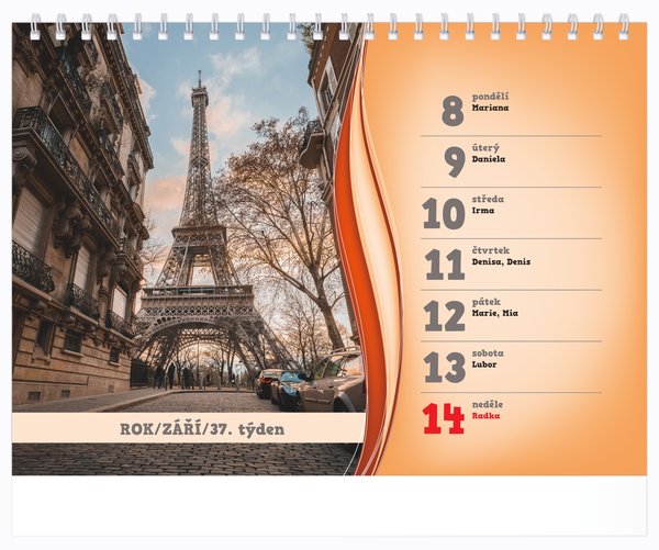 Týdenní, velké číslice