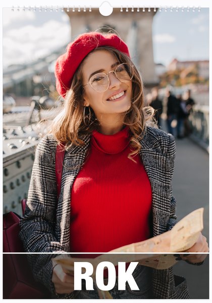 Foto, bílý kalendář - Na výšku