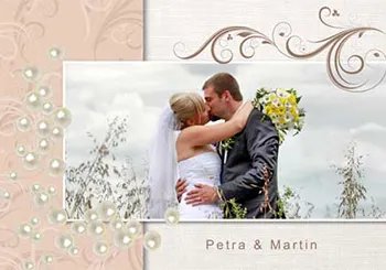 Svatební s ornamenty, béžová