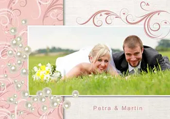 Svatební s ornamenty, růžová