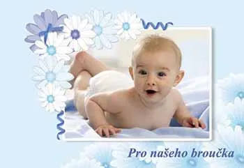 S kytičkami, modrá