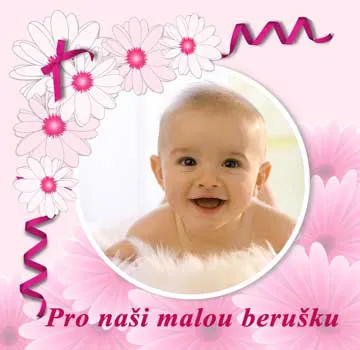 S kytičkami, růžová