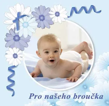 S kytičkami, modrá